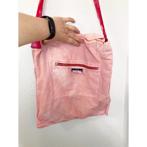 ✨RaRE COMME des GARÇONS tricot Dyed Wool 2 Ways Shoulder Tote Bag PINK - Picture 15 of 16